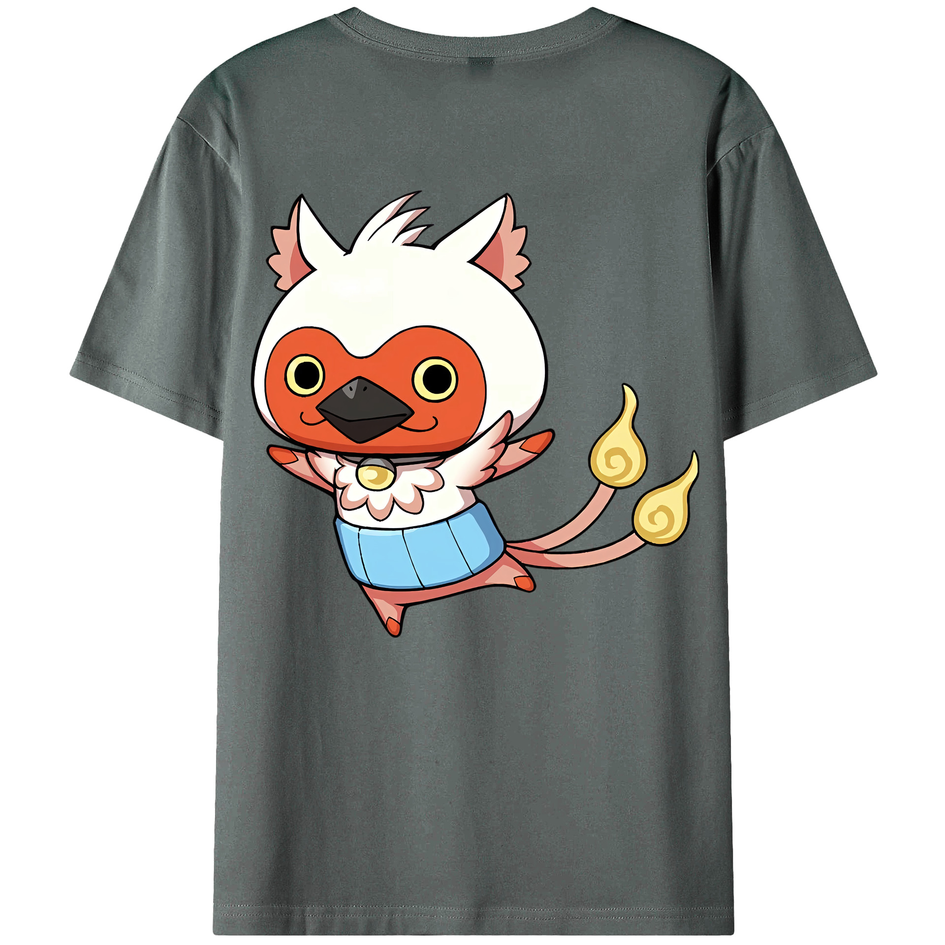 （画像用） 妖怪ウォッチ Yo-kai Watch 綿100％ メンズ半袖Tシャツ（バックプリント） 通気性